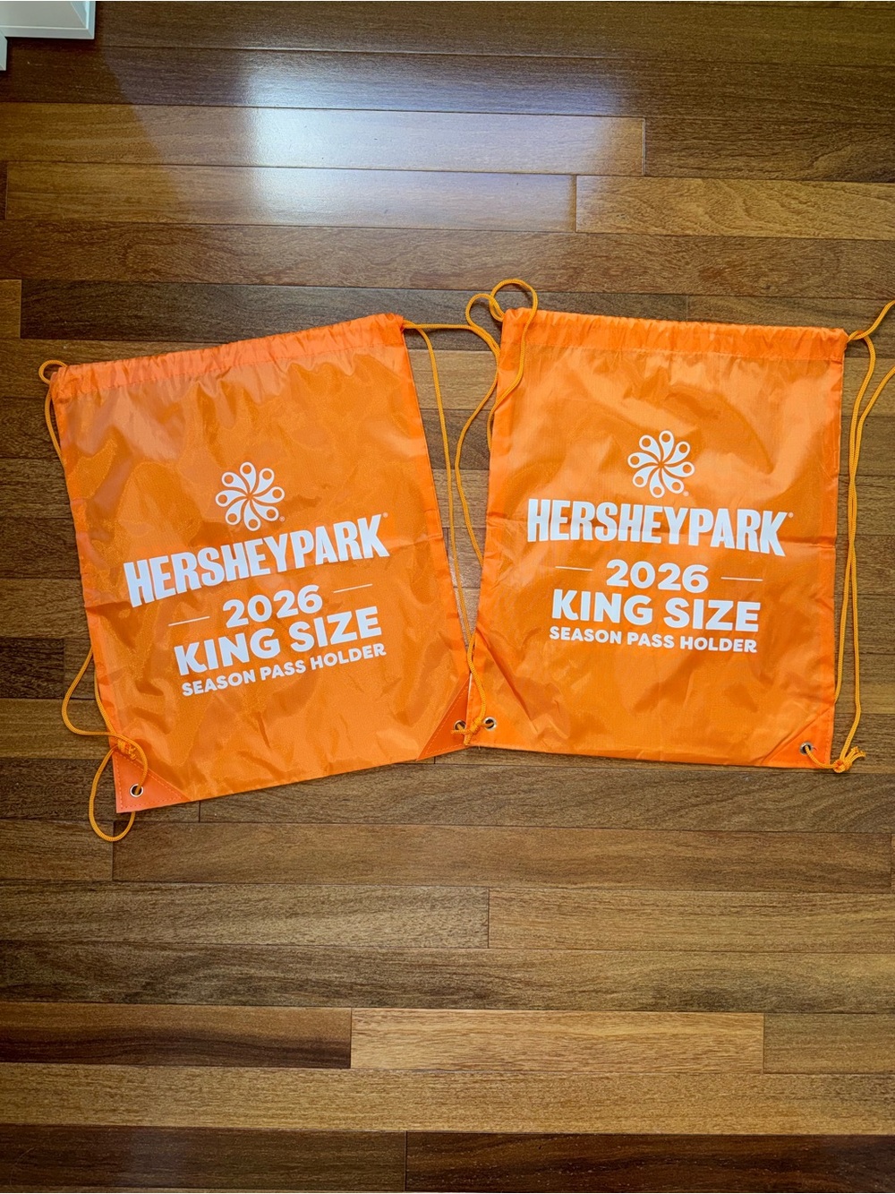 2 Hersheypark 2026 King Size Drawstring Bag - Orange